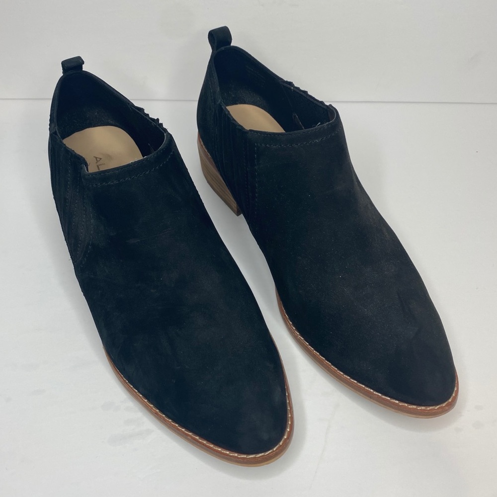 Aldo Suede Western Low Cut Bootie Black 11
